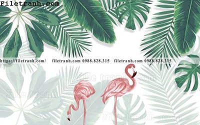 File gốc Tuong nen la cay phong cach Bac Au 120 (in lụa) tranh mã đáo