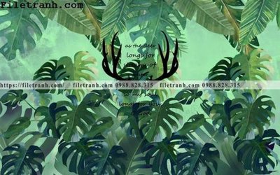 File gốc Tuong nen la cay phong cach Bac Au 158 (cho in UV) siêu nét