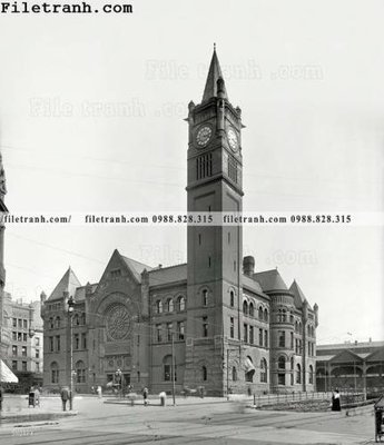 File tranh Union Station_ 1906 (bản gốc) treo tường