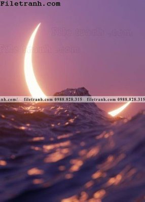 File tranh PSD anh binh minh va hoang hon tren bien 101 chất lượng cao