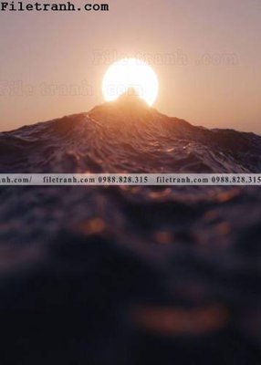 File tranh gốc anh binh minh va hoang hon tren bien 107 (bản quyền) độc đáo