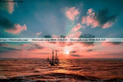 File gốc bai bien dai duong 211 (in lụa) trang trí tường