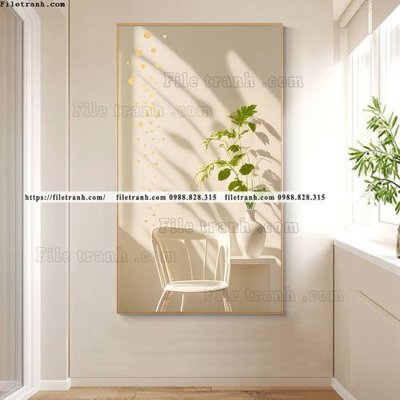 File tranh binh hoa va cay bac au 504 (gốc) in trên kính