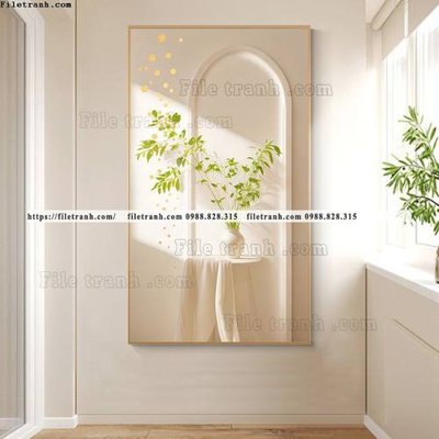 File tranh binh hoa va cay bac au 509 (ảnh gốc) in trần xuyên sáng