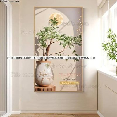 Download file gốc binh hoa va cay phong cach bac au 503 (in lụa) cao cấp