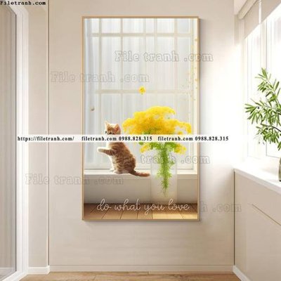 File in lụa binh hoa va cay phong cach bac au 519 (tân cổ điển) binh hoa va cay phong cach bac au 519