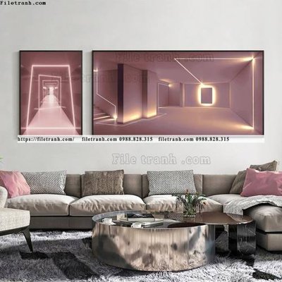 Ảnh gốc bo 2 truu tuong anh sang hien dai 504 (nét căng) in mica