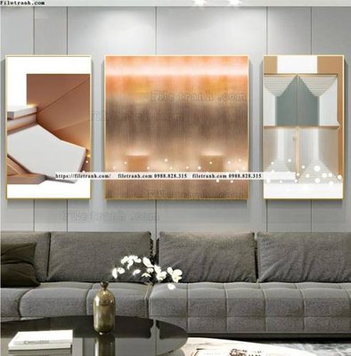 File tranh bo ba hinh hoc sang trong nhe nhang 520 (ảnh gốc) in trần 3D