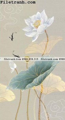 File gốc bong hoa sen trung quoc 114 (in tráng gương) sang trọng