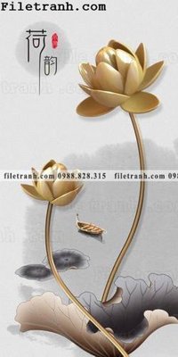 File gốc bong hoa sen trung quoc 142 (in lụa) trang trí tường