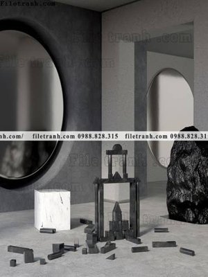 Tải file buc anh cam nhan ve khong gian cua Morandi 624 (PSD) cho in tranh kính