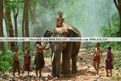 Download file gốc buc anh chup anh phong canh thon que 112 (in lụa) nghệ thuật