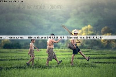 File in lụa buc anh chup anh phong canh thon que 144 (tân cổ điển) buc anh chup anh phong canh thon que 144