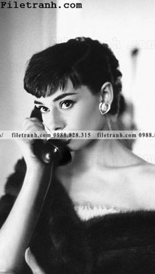 File tranh buc anh cua Audrey Hepburn 106 (ảnh gốc) chi tiết rõ ràng