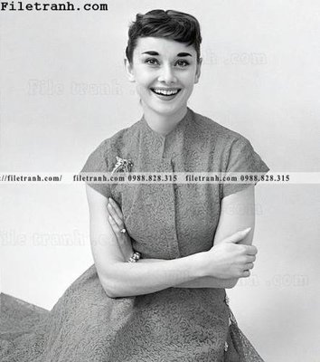 File gốc buc anh cua Audrey Hepburn 157 (trang trí) cho phòng khách