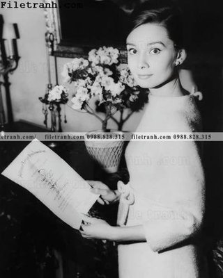 File gốc buc anh cua Audrey Hepburn 193 (in mica) cắt laser