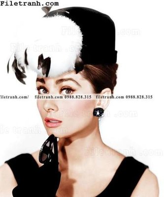 Download file buc anh cua Audrey Hepburn 231 (gốc) in mica đèn LED