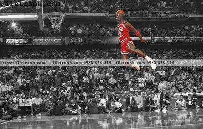 File tranh buc anh cua NBA Jordan 100 (bản gốc) trang trí văn phòng