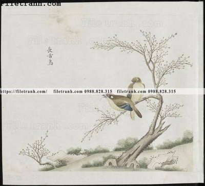 File gốc buc anh hoa co chim muong mau sac nhe nhang 196 (in tráng gương) sang trọng