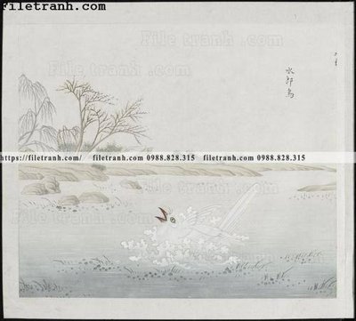 File in trần buc anh hoa co chim muong mau sac nhe nhang 216 (bản gốc) mây trời