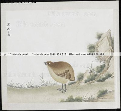 File tranh trang trí buc anh hoa co chim muong mau sac nhe nhang 328 (tải file gốc)