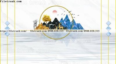 File tranh buc anh tuong nen nai sung tam phong cach Trung Quoc 216 (file gốc) chủ đề phong thủy