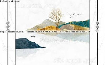Download file gốc buc anh tuong nen nai sung tam phong cach Trung Quoc 220 (in mica) 3D