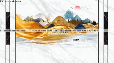 File gốc buc anh tuong nen nai sung tam phong cach Trung Quoc 276 (in lụa) hoa văn cổ điển