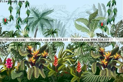 Tải file buc anh ve la rung cay nhiet doi chau Au co dien135 (gốc) chủ đề phong thủy