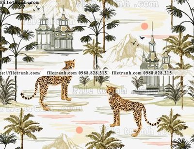 Tải file buc anh ve la rung cay nhiet doi chau Au co dien195 (gốc) làm file tranh quảng cáo