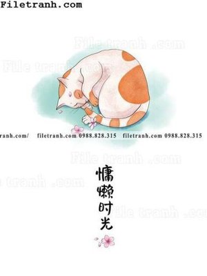 File gốc buc anh ve meo van chuong 118 (in lụa) cao cấp