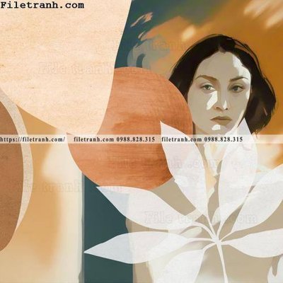 Tải file buc anh ve phu nu truu tuong cua Morandi 112 (ảnh gốc) in gạch 3D