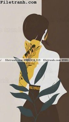 File tranh buc anh ve phu nu truu tuong cua Morandi 139 (file gốc) chủ đề phong thủy