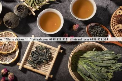 File gốc buc anh ve van hoa tra dao Trung Quoc 166 (in mica) trang trí