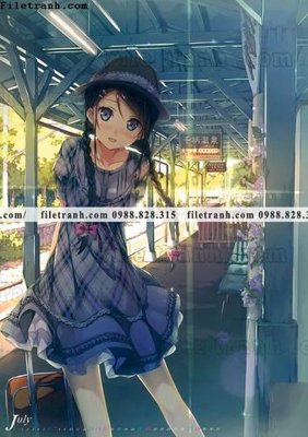 File gốc buc tranh doc anime nu hai chieu Nhat Ban 166 (PNG) không nền chất lượng