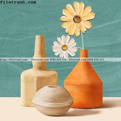 Ảnh mô tả file gốc in mica buc tranh hien dai nha hang 153