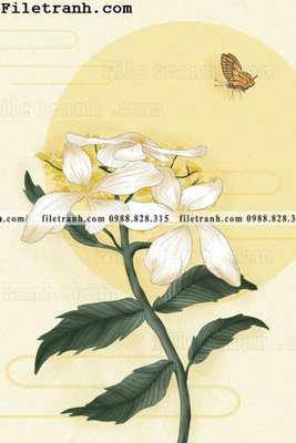 Download file gốc buc tranh hoa va chim co Trung Hoa 104 (dùng cho in ấn)