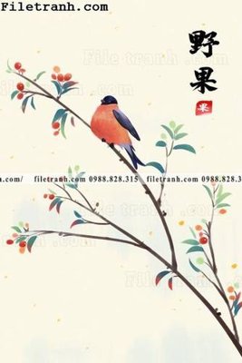 Download file buc tranh hoa va chim co Trung Hoa 116 (gốc) in mica ốp bếp