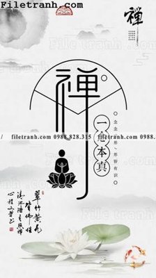 File in trần buc tranh muc ve hoa va chim Trung Quoc 135 (bản gốc 3D) sống động