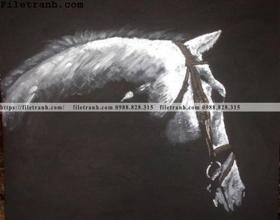 File gốc buc tranh ngua den trang 110 (PNG) không nền chất lượng