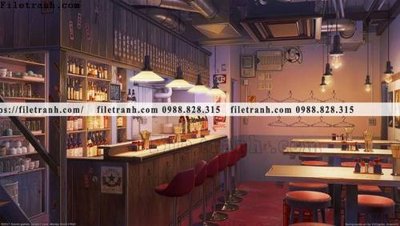 File gốc buc tranh phong canh hoat hinh gia khong gian 127 (in lụa) họa tiết 3D