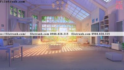 File ảnh buc tranh phong canh hoat hinh gia khong gian 135 (gốc) cho trang trí nhà hàng