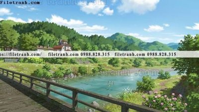 File tranh buc tranh phong canh hoat hinh gia khong gian 206 (ảnh gốc) độc quyền