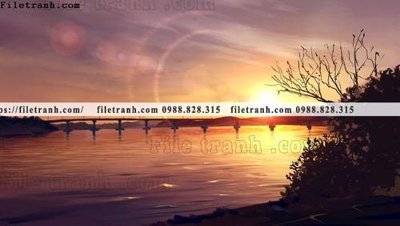 Tải file buc tranh phong canh hoat hinh gia khong gian 253 (ảnh gốc) in tráng gương