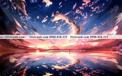 Tải file buc tranh phong canh hoat hinh gia khong gian 266 (gốc) làm tranh trang trí