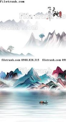 Tải file buc tranh phong canh loi vao phong cach Trung Quoc moi 119 (gốc) in trên mọi chất liệu