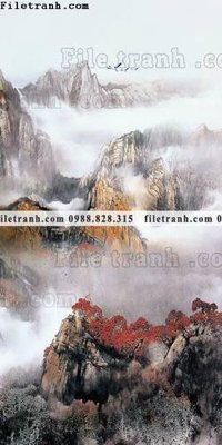 Download file buc tranh phong canh loi vao phong cach Trung Quoc moi 127 (gốc) in mica đèn LED