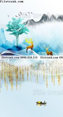 File in mica buc tranh phong canh loi vao phong cach Trung Quoc moi 137 (ảnh gốc) đẹp