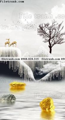 Tải file gốc buc tranh phong canh loi vao phong cach Trung Quoc moi 141 (in không vỡ ảnh)