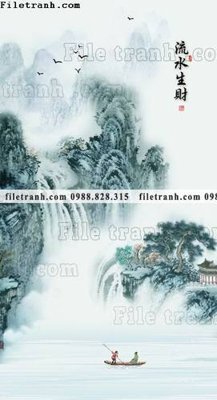 Tải file buc tranh phong canh loi vao phong cach Trung Quoc moi 160 (gốc) làm file in ấn